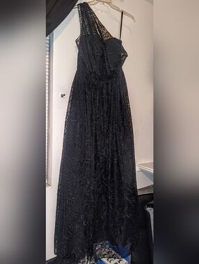 As It May, One-Shoulder Lace Gown